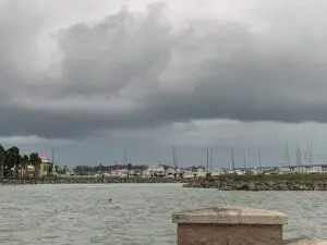 Fort Pierce City Marina view from nearby pier