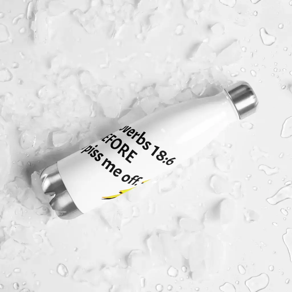 Read Proverbs 18:6 Stainless Steel Water Bottle