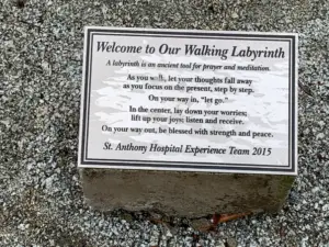 2023-09-24 St Anthony Hospital labyrinth sign1