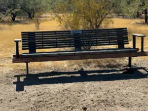 "Last Chance" bench at Rio Vista Natural Resource Park