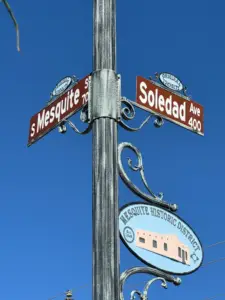 On the corner of Soledad & Mesquite