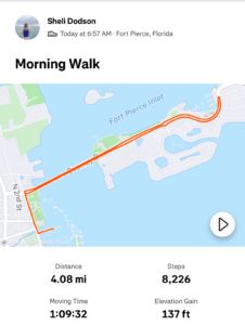 morning walk across to Hutchinson Island