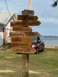 Hope Lutheran labyrinth sign marker (Summerfield, FL)