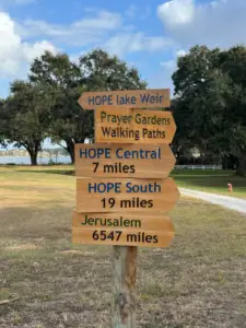 Hope Lutheran labyrinth sign marker (Summerfield, FL)