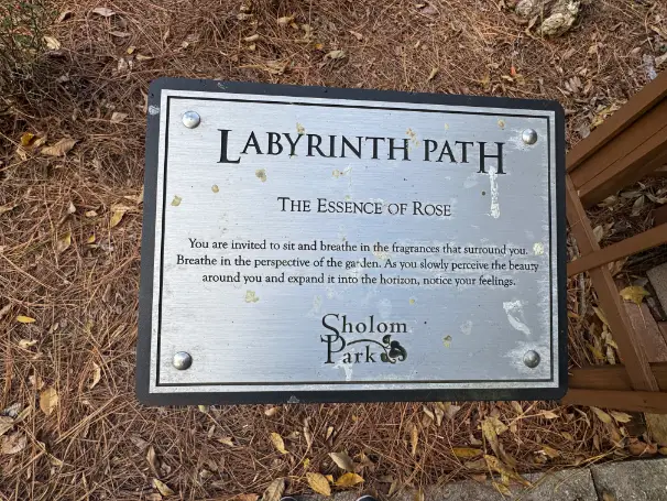 2024-12-15 Shalom Park - Labyrinth Path - The Essence of Rose plaque