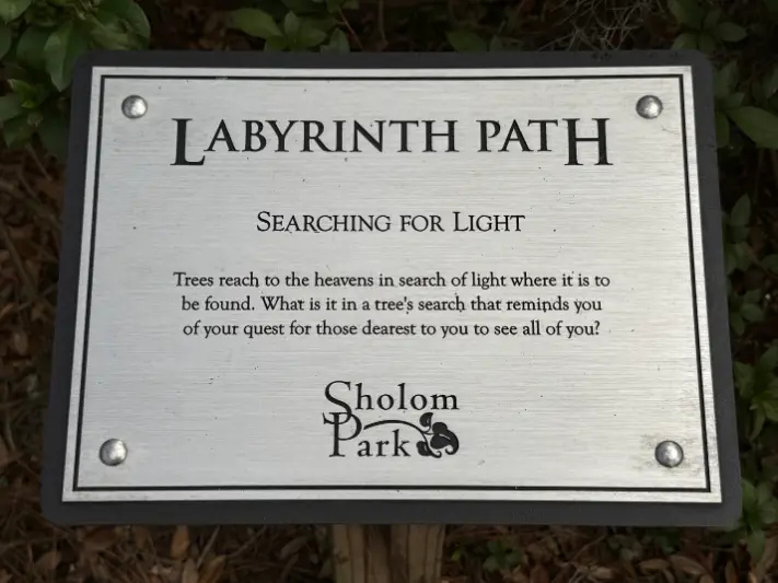 2024-12-15 Shalom Park Labyrinth Path - searching for the light (Ocala, FL)