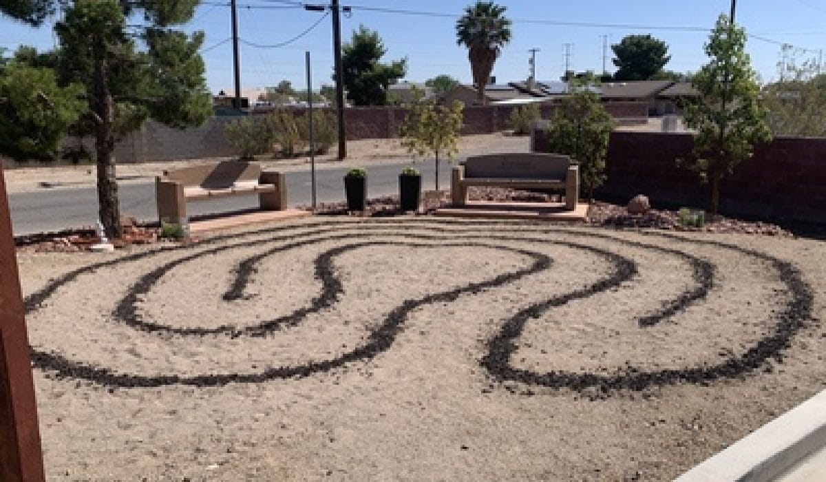Heart labyrinth at Epiphany Episcopal Church, Las Vegas