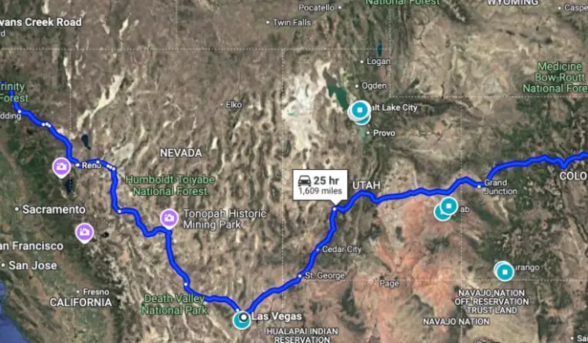Road trip: OR to NV to CO